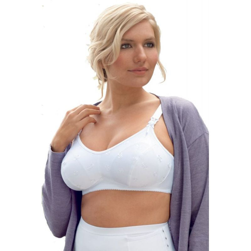Anita 'Flower' - Nursing - Maternity - Wireless - White