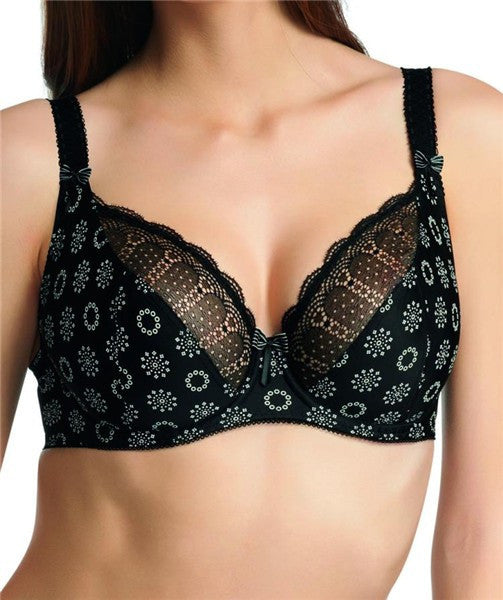 Freya 'Faye' - Balcony - Plunge - Wired - Black